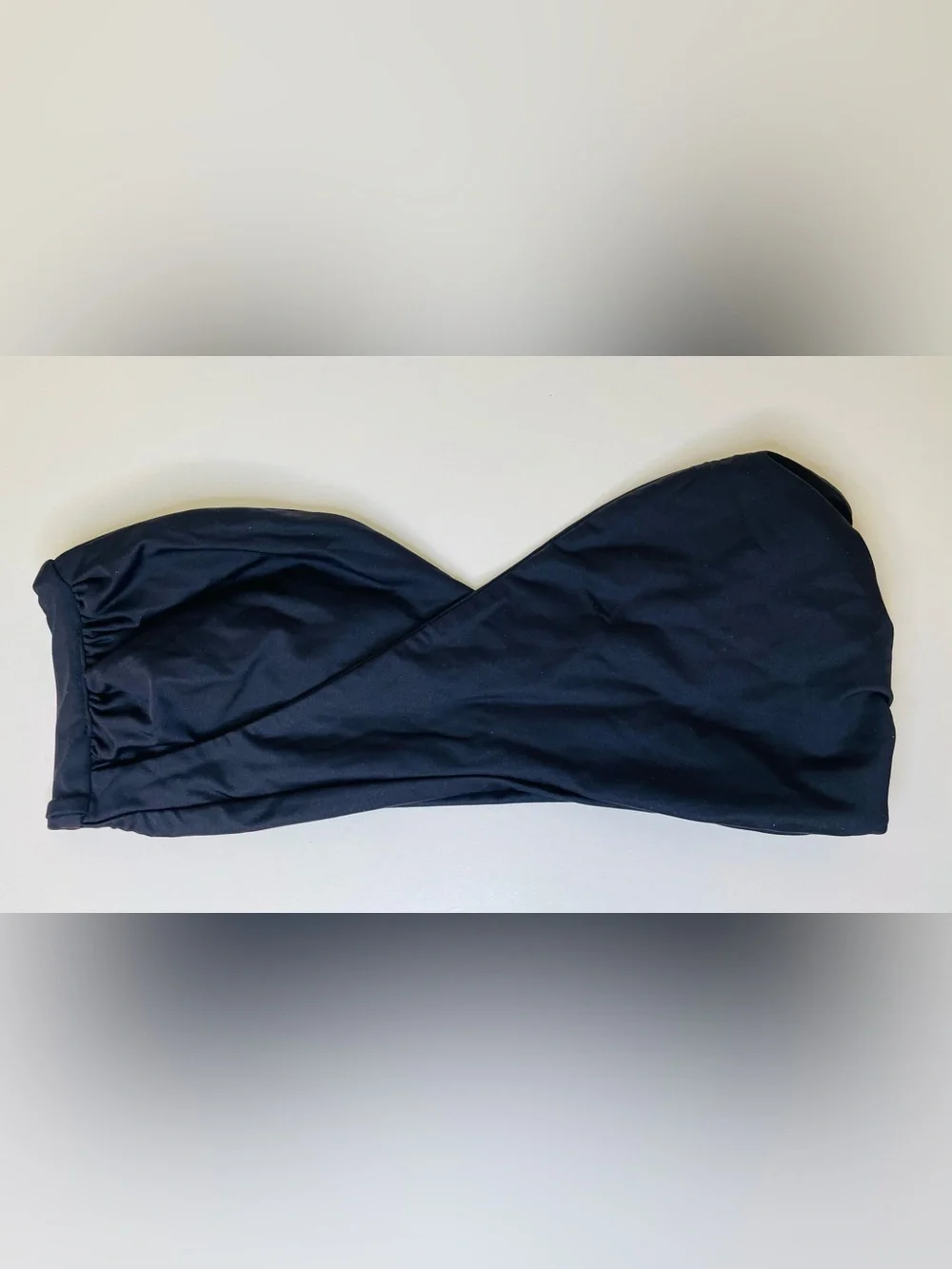 Frankie's Bikinis‎ Black Margo Strapless Bandeau Bikini Top Size S